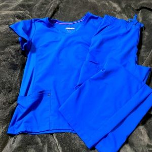 Purple label Royal blue scrub set M/MT
